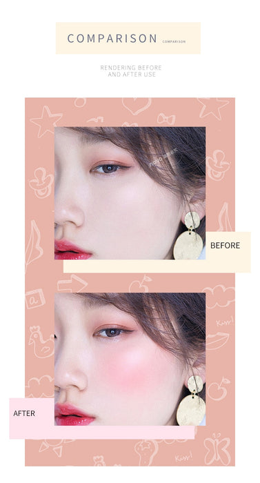 NOVO Vitality Light Feather Tricolor Gradient Blush Palette No Irritation Blusher Palette Waterproof Face Cheek Blush