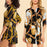 VenusFox Women Long Sleeve Chain Print Shirt Dress Ladies Casual Mini Dress