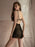 VenusFox Lace Mesh Nightgown Underwire Push Up Thong Night Wear For Women Lingerie Femme Intimates Underwear & Sleepwears