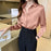 VenusFox Silk Long Sleeve Blouse Shirts for Women