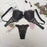 VenusFox Sexy Secret Lace Rhinestone Bikini Thong Letter LOGO Brand Design Push Up Bra Panty 2 Piece Women Adjustable Underwear Sets