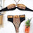 VenusFox Women Leopard Bikini Set Swimming Two Piece Swimsuits Hollow Out Print Striped Bathing Swimwear Beach Suit Biquini Female