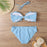 VenusFox Sexy Bandeau Bikini Set 2021 Women Brazilian Swimsuit Solid Swimwear Female Summer Beachwear Bathing Suit