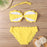 VenusFox Sexy Bandeau Bikini Set 2021 Women Brazilian Swimsuit Solid Swimwear Female Summer Beachwear Bathing Suit