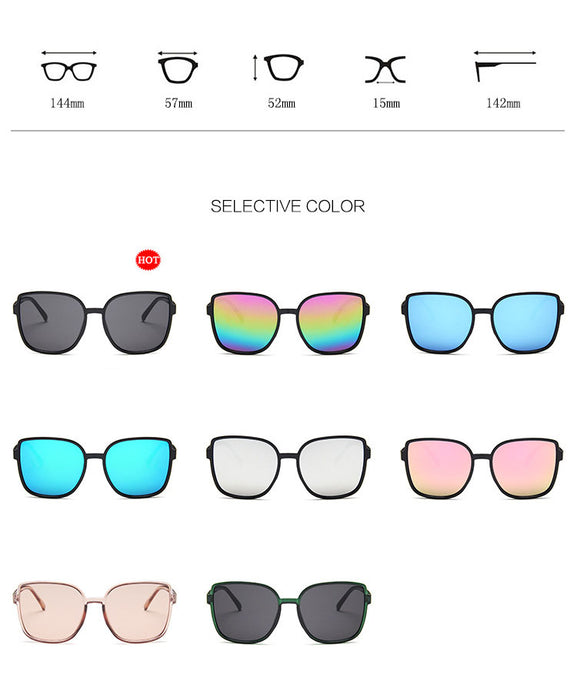 VenusFox Fashion Colorful Reflective Mercury Sunglasses Oversize Round Frame Glasses Coated Outdoor Internet Celebrity Recommend Gafas