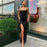 VenusFox Backless Sexy Strap Split Summer Dress Women Long Dress Clubwear Evening Gown