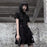 VenusFox Goth Dress Punk Gothic Harajuku Summer Black Mini Dress Shirt Women 2021 Short Sleeve Emo Clothes Mall Goth Dark Academia