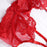 VenusFox Women Sexy Lingeries Lace Transparent Briefs Push Up Gather Bra Set Lady G-string Panties