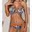 VenusFox Sexy Bikini 2021 Pleated Bandeau Swimsuit Female Swimwear Women Mini Thong Bikini Set Bather Swimming Beachwear for Bathing Suit