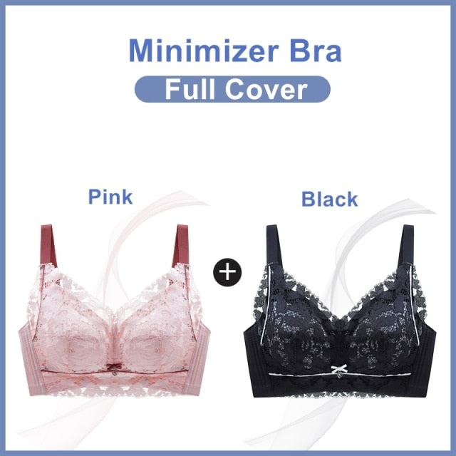 VenusFox Ultra Thin Sexy Floral Lace Bras for Women Full Cover Minimizer Bra Breathing Soft Lingerie New Fashion Bralette