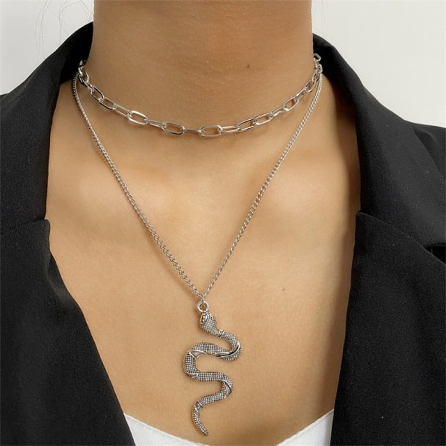 VenusFox Vintage Multi-layer Coin Chain Choker Necklace For Women Gold Silver Color Fashion Portrait Chunky Chain Necklaces Jewelry