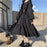 VenusFox Women Gothic Lolita Dress Goth Punk Gothic Harajuku Mall Goth Style Bandage Black Dress Puff Sleeve Dress