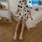 VenusFox Sweet Pajamas Women Sleepwear Sets Femme Summer Pajamas Short Sleeve Suit Leisure Korea Style Cow Printed 2PCS Plaid