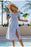 VenusFox Simplee Blue square collar plaid women dress Summer A-line high waist puff sleeve dress Elegant Mid-length short-sleeved dress