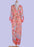 VenusFox Fitshinling Vintage Print Floral Beach Cover Up Summer Swimwear Bikini Outerwear Flare Sleeve Oversize Bohemian Long Cardigans