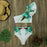 VenusFox New High Waist Sexy Ruffle Bikini Set Swimsuit One Shoulder Swimwear Women Print Floral Bathing Suit Beach Wear biquini
