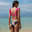 VenusFox 2021 Sexy Low-waist Bikinis Set Swimwear Women Swimsuits Bathing Suit Biquini Orange Floral Ruffled Bikini Beachwear