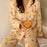 VenusFox Cotton Home Suits Korean Sleepwear Orange Print Pajamas for Women Summer