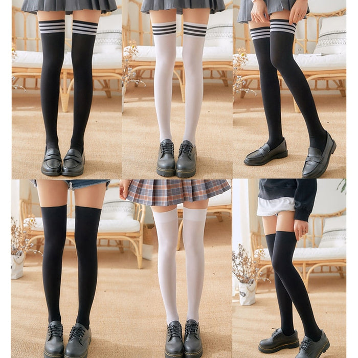 VenusFox Women Socks Fashion Stockings Casual Cotton Thigh High Over Knee Cotton High Socks Girls Women Female Long Knee Socks