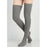 VenusFox Women Over Knee Socks Fashion Female Sexy Stockings Warm Long Boot Knit Thigh-High Gray Khaki Blue Black