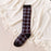 VenusFox New warm British style small Plaid leg socks women's College Street long tube knee socks