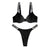 VenusFox Thong Secret Rhinestone Bikini Lingerie Briefs Set Panty 2 Piece Underwear Set Push Up Adjustable Sexy Bra Suit