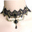 VenusFox White Black Lace Chokers Necklaces