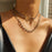 VenusFox Goth Pearl Choker Necklace Gold Color Lasso Pendants Women Jewelry On The Neck Chain Beads Necklace