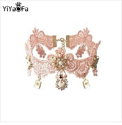 VenusFox YiYaoFa Elegant Rose Choker Necklace for Women Accessories Gothic Party Jewelry Vintage Statement Necklace & Pendant DD-38