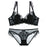 VenusFox Top French Bra Set Lingerie Push Up Brassiere Ultra-thin Lace Underwear Set Sexy Transparent Panties For Women underwear