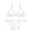 VenusFox Large size big breasts bras sexy lace perspective elastic underwear comfortable see through briefs bra+panties+thong 3 pcs/pack