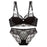 VenusFox Ultra-thin underwear set new T-shirt push-up bra and panties hollow bra plus size sexy bra lace underwear set ABCDE cup 95C 95D