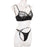VenusFox Sexy Lace Lingerie Set Women's Underwear Transparent Bra And Panty White Black Lingerie Bra Set Underwear