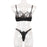 VenusFox Sexy Lace Lingerie Set Women's Underwear Transparent Bra And Panty White Black Lingerie Bra Set Underwear