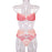VenusFox New Ladies Lace Underwear Set Underwire Bra Set Garter Belt Sexy Mesh See-Through Panties Sexy Lingerie Erotic set