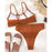 VenusFox High Waist Bikinis Swimwear Women Push Up Swimsuits Ribbed Bathing Suits High Cut Sexy Biquini 2021 Summer Beachwear