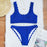 VenusFox Push Up Bikinis Sexy Swimwear Women's Swimsuits 2021 Ribbed Biquini Scalloped Bikini Set Summer Beach Solid Bathing Suits