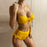 VenusFox Riseado High Waist Bikini Push Up Swimwear Women's Swimsuit 2021 Yellow Bikinis Lace Up Sexy Biquini Strap Bathing Suit Summer