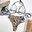 VenusFox High Waist Bikinis Set 2021 Swimsuits Push Up Swimwear Women String Halter Biquini Brazilian Leopard Bathing Suit Women