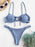 VenusFox Ribbed Tie Push Up Bikini Set Women Underwire Padded Bandage Swimwear Summer Sexy Cutout Female Beachwear Bathing Suit
