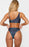 VenusFox African Style Bikini Bathing Suit Sexy Cut Out Swimwear Chain Ring Swimming Suit for Women Two Piece Swimsuit Floral Biquini