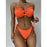 VenusFox Riseado Ruffle Sexy Bikinis Push Up Swimwear Women 2021 Ribbed Swimsuits Solid Bathing Suits High Cut Beach Wear Biquini Thong