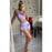 VenusFox Riseado Sexy Bikini Set Tie Dye High Waisted Swimsuits Push Up Swimwear Women 2021 Ruched Drawstring Bathing Suit Boyleg Summer