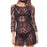 VenusFox Women Lace Solid Beach Dress Bikini Cover Up Summer Bathing Suit Hallow Out Crochet Swimwear One Size
