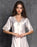 VenusFox Women's Silk Satin Sleepwear Lace Sexy Short Sleeve Nightdress Female Clothing Homewear Nightwear Transparent Nightgown Pajamas