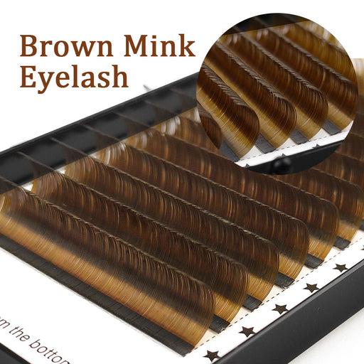 VenusFox Brown Lashes Premium Volume Lashes Tray Vendor Colorful Eyelash Extensions Fluffy Individual False Eyelashes