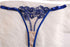 VenusFox Women Sexy Lingerie Set Transparent Floral Embroidery Push Up Bra Panty Erotic Costumes Temptation Sensual Underwear Blue