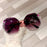 VenusFox Fashion Brand Design Vintage Rimless Rhinestone Sunglasses Women Men Retro Cutting Lens Gradient Sun Glasses Female UV400