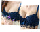 VenusFox Push Up Floral Embroidery Bra Set Adjusted Deep V Underwire Thick  Bra Panties Padded sexy Lingerie Bra and Briefs Set for women