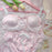 VenusFox Sweet Girls Japanese Student Kawaii Underwear Lace Plaid Lingerie Bra and Panty Set Lolita Pink Bra